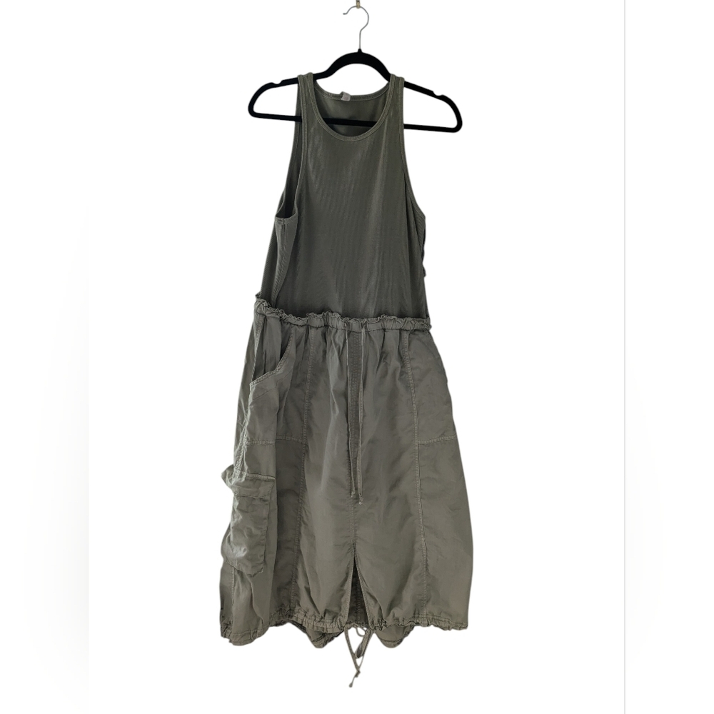 Daily Practice XL Sage Green BeBold Racerback Tank Twofer Dress